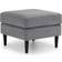 Julian Bowen Grey Chenille Footstool Pouf