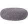 Homescapes Grey Knitted Cotton Pouffe