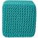 Homescapes Cube Tressé En Tricot - Vert Turquoise Pouf