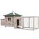 Pawhut Wooden Chicken Coop w/ Nesting Box & Outdoor Run Patio