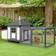 Pawhut Wooden Chicken Coop w/ Nesting Box & Outdoor Run Patio