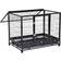 Pawhut Metal Kennel Cage With Wheels And Crate Tray 76x87cm