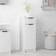 vidaXL Armario De Baño Madera Contrachapada Blanco Brillo 32x34x90 cm
