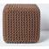 Homescapes Repose-pieds En Tricot Cube Chocolat Pouf