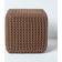 Homescapes Repose-pieds En Tricot Cube Chocolat Pouf