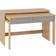 SECONIQUE Seville Grey High Gloss/Light Oak Effect Veneer Writing Desk 86x120cm