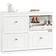 SoBuy Schuhschrank Mit 4 Klappen FSR79-W Schuhregal