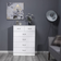 Furnished with Style Modern Matt White Chest of Drawer 70x100cm