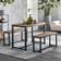 SoBuy Modern Industrial Bordgruppe 58x110cm 3stk