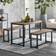 SoBuy Modern Industrial Juego de Comedor 58x110cm 3pcs