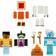 Mattel Minecraft-spel, actionfigurer och tillbehör i Creator-serien, Steve och fiendefigurer i Camp Enderwood, samlarpresent till barn, HLP58