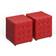 Baxton Studio Set of 2 Siskal Modern Cube Seating Stool