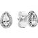 Pandora Sparkling Teardrop Halo Stud Earrings - Silver/Transparent