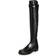 Stuart Weitzman 5050 Boot Over-The-Knee, Black Nappa Leather