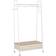 Homcom Rolling Coat White /Beige Clothes Rack 99x185cm