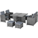 OutSunny 861-028GY - Grey Patio Dining Set, 1 Table incl. 4 Chairs