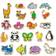 Viga Wooden Magnets Animals 20pcs