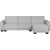 Beliani Romedal Gray/Black Sofa 290cm 3 Seater
