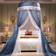 Mengersi Bed Canopy with Lights Round Dome Ombre Curtains 8x9"