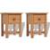 vidaXL Solid Oak Mesita de noche 30x36cm 2pcs