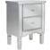 Beliani Silber 49 x 32 x 63 cm Nachttisch