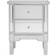 Beliani Silber 49 x 32 x 63 cm Nachttisch