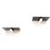 LOTO LIVING Set Di 2 Ripiani In Metallo Nero 21 cm Mensole da Parete