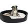 vidaXL Plush and Faux Leather Dog Bed