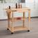 The Urban Port Kitchen Cart with 2-Open Shelves Trolley Table 20.5x34"