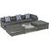 OutSunny 860-040 Outdoor Lounge Set, 1 Table incl. 3 Sofas