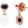 Gemondo Mismatched Drop Earrings - Rose Gold/Sapphire/Pearl