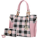 MKF Collection Mariely Checker Tote Bag