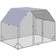 Pawhut Chicken Run with Roof, Chicken Coop for 4-6 Chickens, Hen House Duck Pen