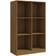 vidaXL 70x33x110 massivt fyrretræ gyldenbrun Bogreol 110cm