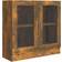 vidaXL Smoked oak Vitrine Smoked Book Oppbevaringsskap