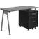 Flash Furniture Singleton Grey/Black Writing Desk 23.5x47.2"