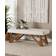 Baxton Studio White/Walnut Settee Bench