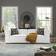modway Mingle White Polyester Sofa 87" 4 Seater