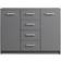 Inter Link Mobile Madia Buffet Elenzio Credenza Multiuso 119.2 x 40 x 92 cm Grigio Grafite Comò