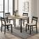 SECONIQUE Radley ‎Black/Oak Effect Dining Set 70x110cm 5pcs