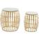 Premier Housewares Jolie Round Tables - White/Gold - Set of 2 Ensemble de Salle à Manger