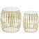 Premier Housewares Jolie Round Tables - White/Gold - Set of 2 Ensemble de Salle à Manger