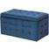 Beliani Pouf 72 x 42 cm Chesterfield Bleu Foncé Doux Michigan Tabouret