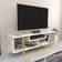 Astona Stand White Marble Effect & Gold TV Bench 120x40cm