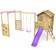 Rebo Orchard 4ft Wooden Playhouse Double Swing