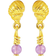 Hultquist Aaliyah Mini Earrings - Gold/Purple