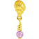 Hultquist Aaliyah Mini Earrings - Gold/Purple