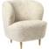 GUBI Stay Lounge Chair Small Peau De Mouton Moonlight-Chêne Laqué Fauteuil