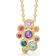 Mads Z Luxury Rainbow Pendant Necklace - Gold/Multicolour