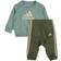 Adidas Badge of Sport Jogger Set - Silver Green/Sand Strata (IC6593)